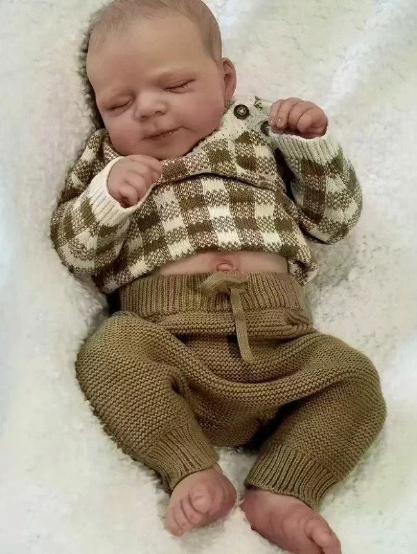 

NPK 18inch Lifelike Vinyl Girl Body Pascale Doll Reborn with 3D Skin And Hand Painted Hair Full Vinyl Reborn Doll