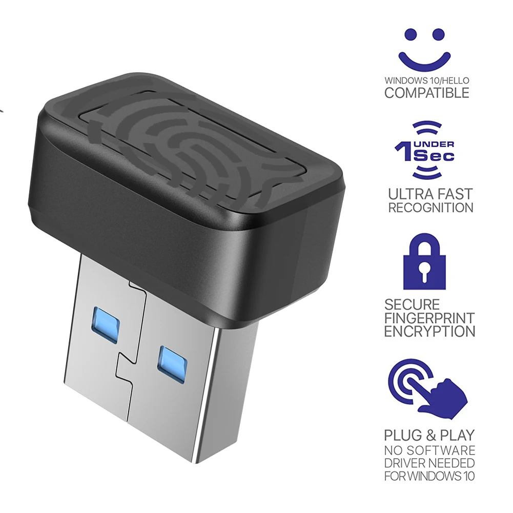 Imagem -02 - Usb Fingerprint Key Reader para Windows 10 11 Olá Segurança Scanner Biométrico Módulo Sensor pc Senha