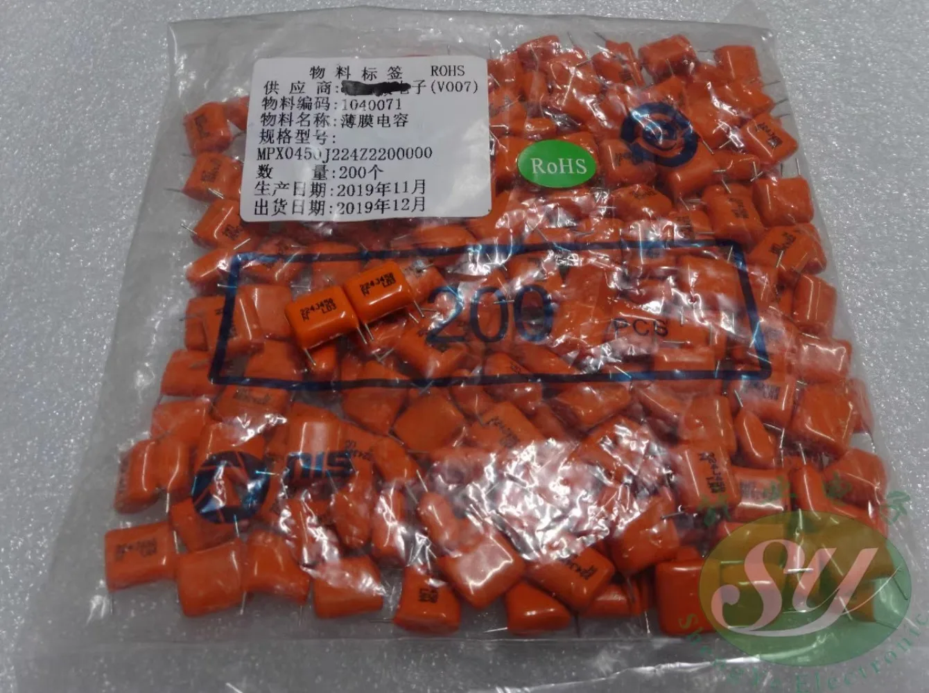 

10PCS NIS 0.22uf/450v 220nf u22 224 New film capacitor 10MM
