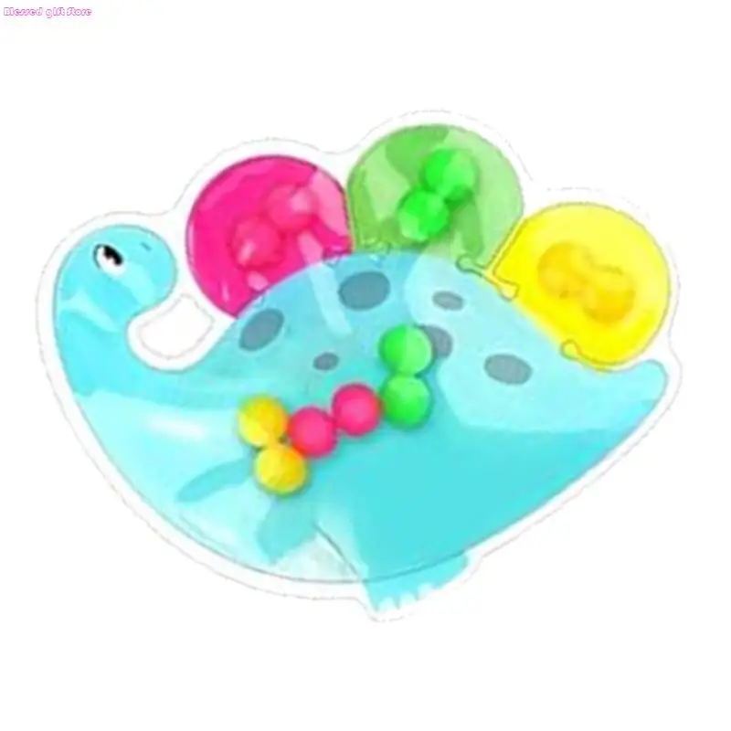 D0JC Riconoscimento del colore in materia colore educativo Squeeze giocattolo Emotional Management Dinosaur Sensory Matching