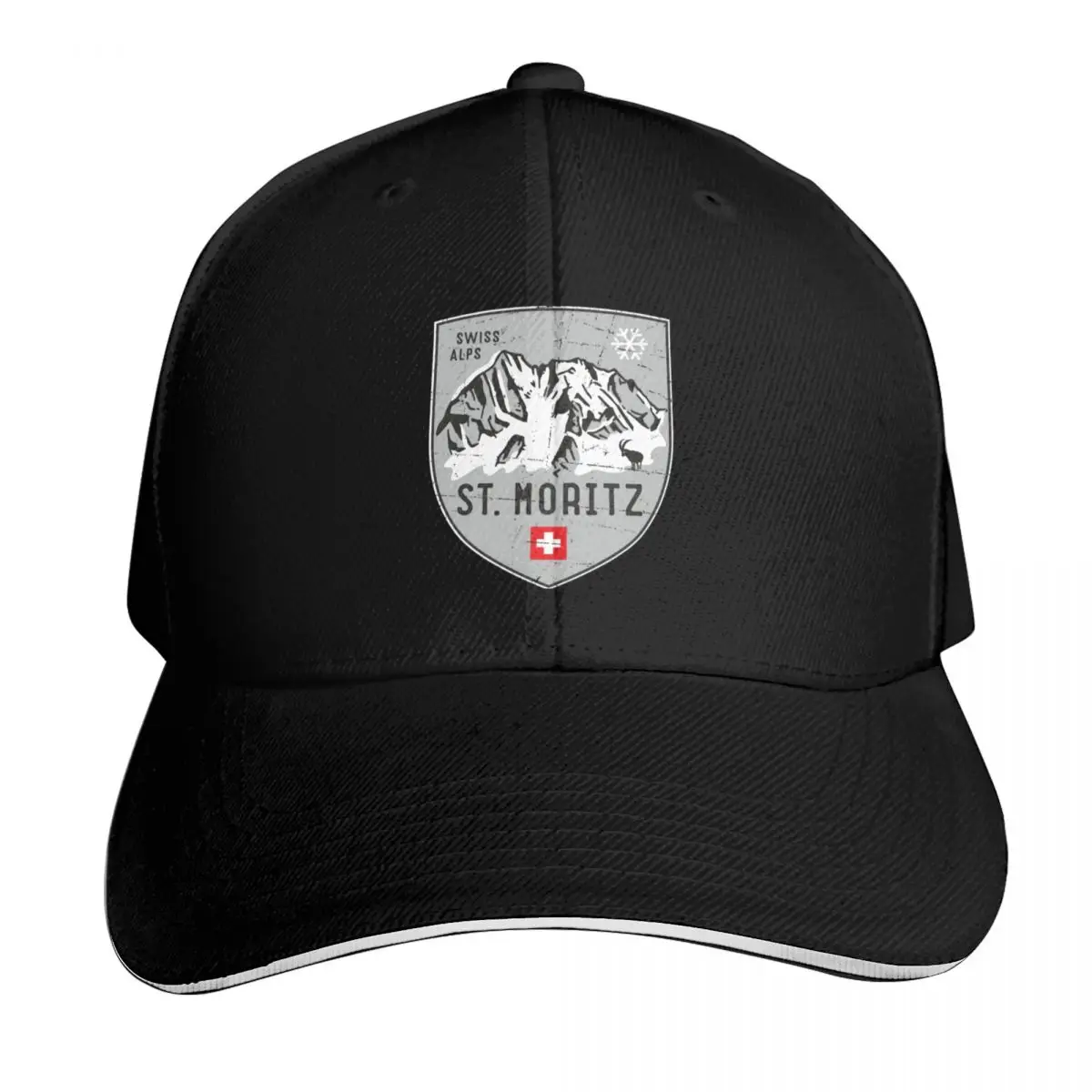 St. Moritz Switzerland Emblem Baseball Cap Gift for Him Her Casual Daily Wear Quick Dry Performance