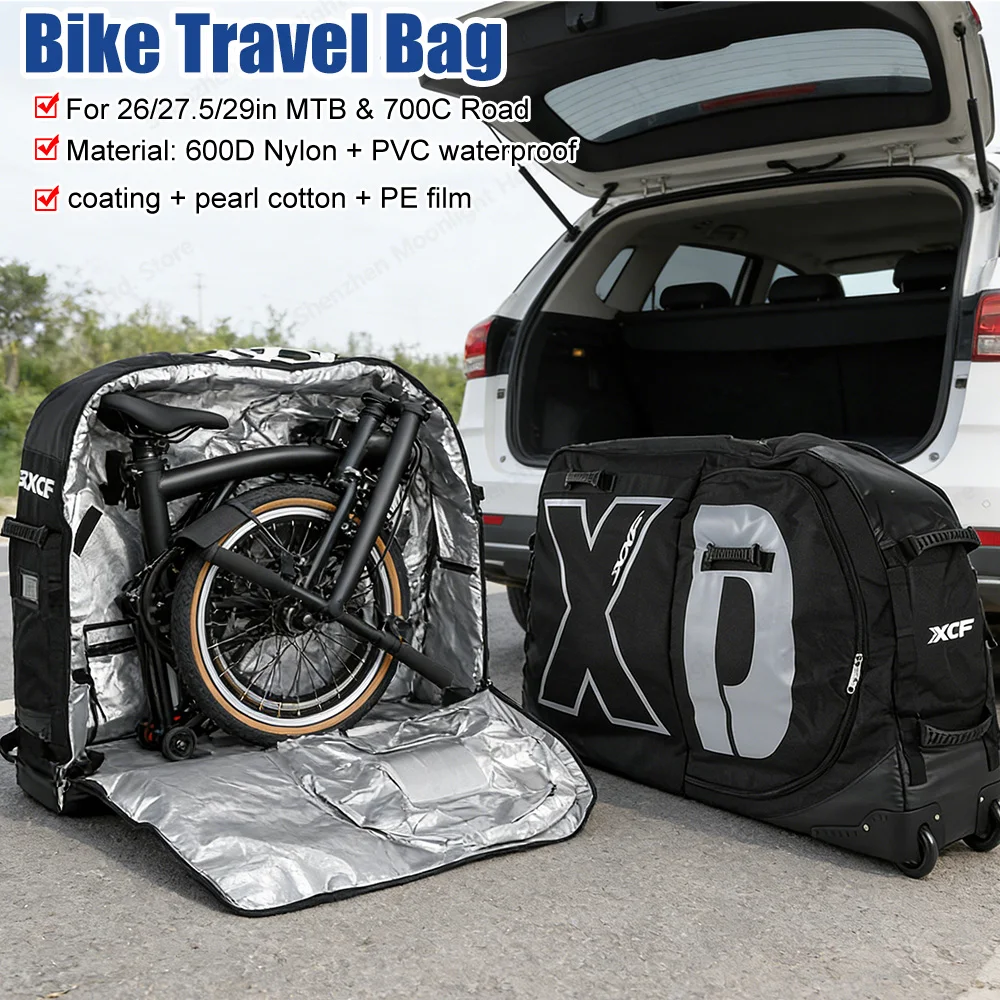 

Bicycles Pro Transport Bikes Cover With Wheels for 26/27.5/29in MTB & 700C Road Bicycle Protective MTB Travel Bag Waterproof