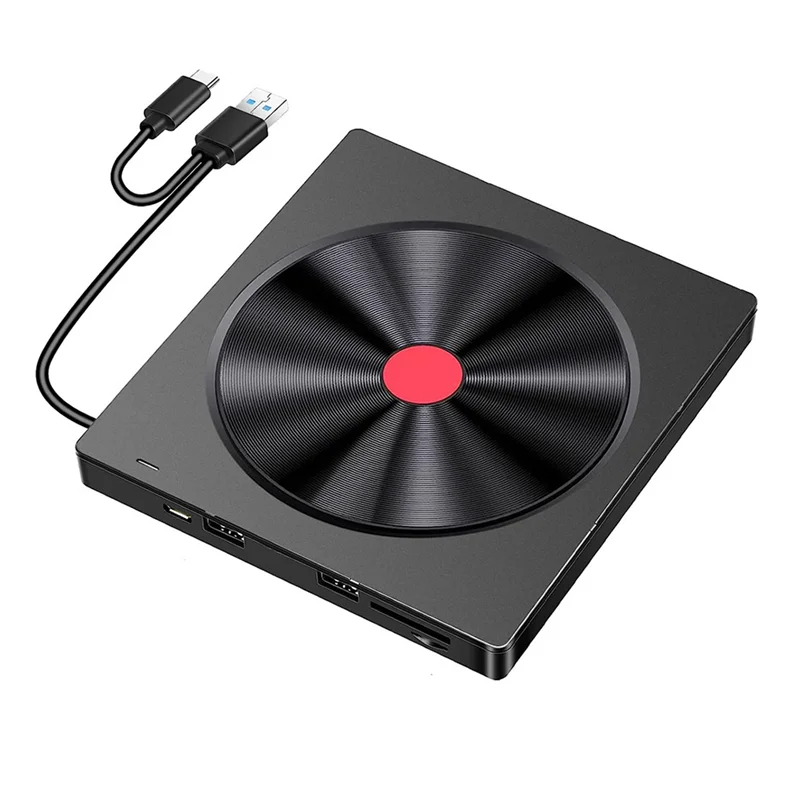 T23C External Optical Drive Laptop CD Burner USB Movie Disk DVD Player Driver Recorder 1Set