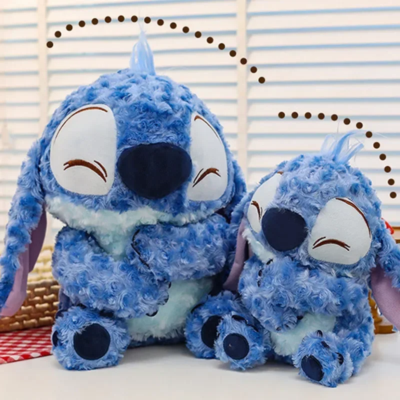 30/80cm Disney Lilo and Stitch Plush Toys Anime Plushie Cartoon Blue Stich Dolls Kawaii Pillow Stuffed Children's Birthday Gift