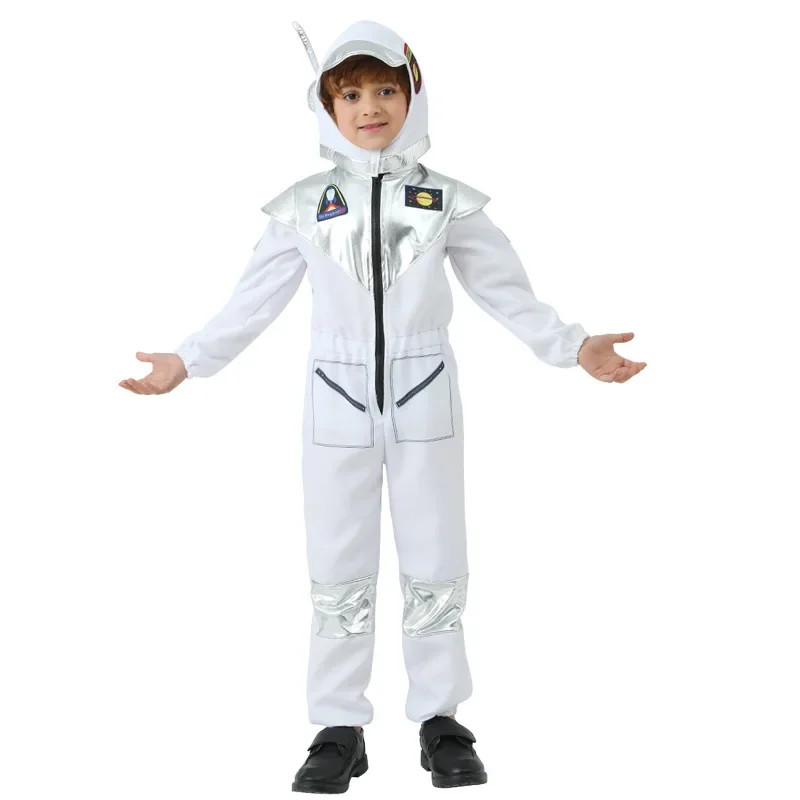 White Space Astronaut Costume for Boys and Girls, Luxury Suit Suitable for Book Week, Halloween, Carnival,