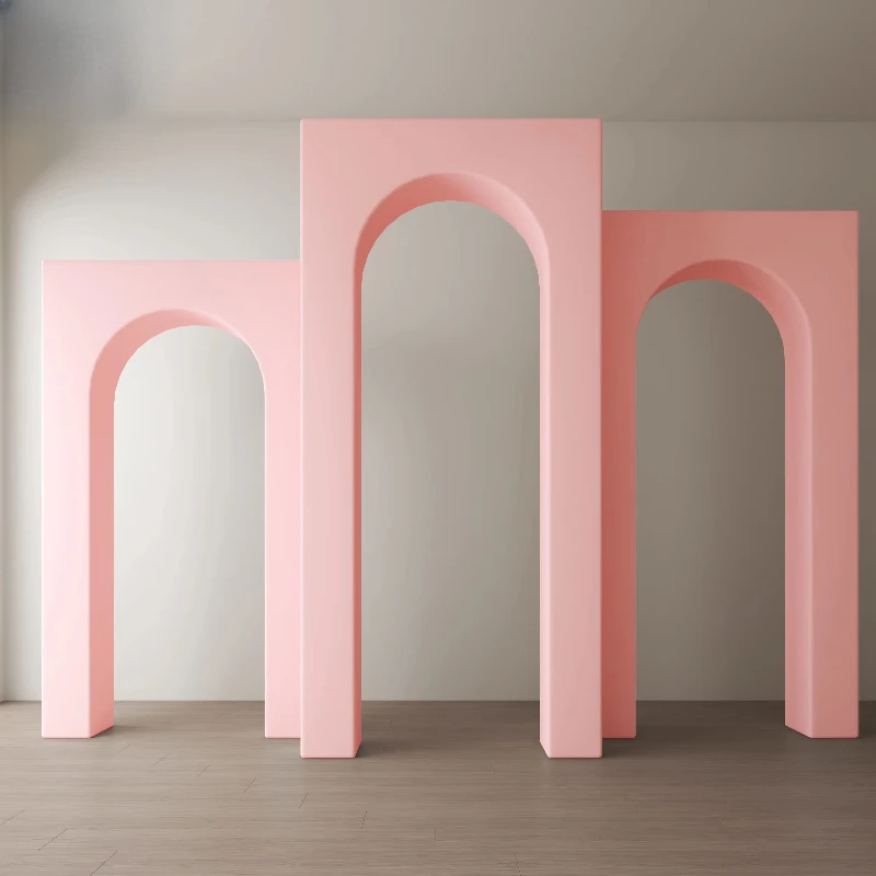 

Colorful 3D Door Design Arch door backdrop Stand for wedding events Party Wedding arch backdrop flower wall Ceremony Decoration
