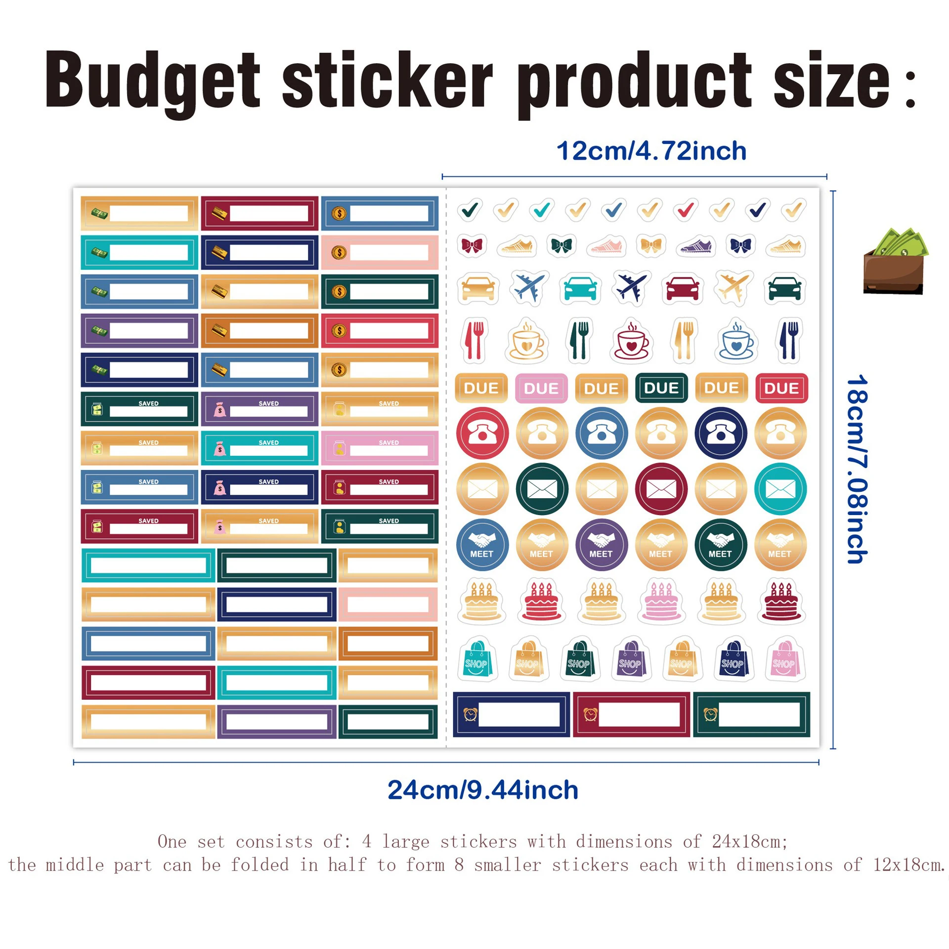 8 planning stickers, date budget business theme stickers, notepad decoration, planning stickers.