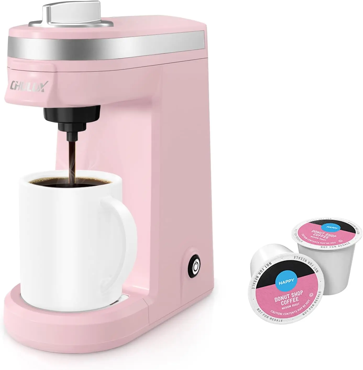 Mini cafetera para cápsula K, cafetera de una sola porción para una taza Americano, cafetera ligera de cápsulas, rosa polvorienta
