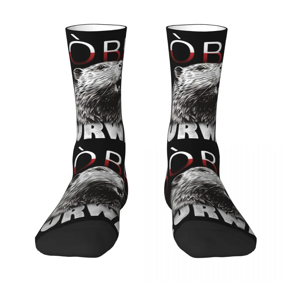 Polish Beaver Meme Bobr Bober Kurwa Socks Men Women's Polyester Funny Socks Novelty Spring Summer Winter Middle Tube Socks Gifts