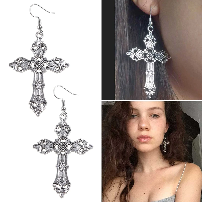 Christian Earrings Zinc Alloy Dangle Earrings For Women Hip-pop Religious Amulets Jewelry Ear Accessories