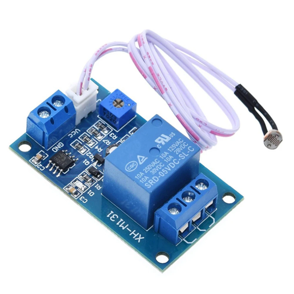 XH-M131 Light Control Switch Photoresistor Relay Module DC 5V/12V 10A Detection Sensor Brightness Automatic Control Module