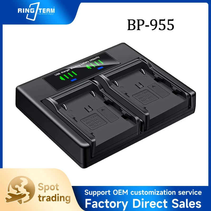 BP-955 BP 955BP-970G BP-950G BP-955 BP-975 BP-925 LCD Dual Charger for Canon CA-CP200L EOS C200 PL C200B C300 Mark II XF705