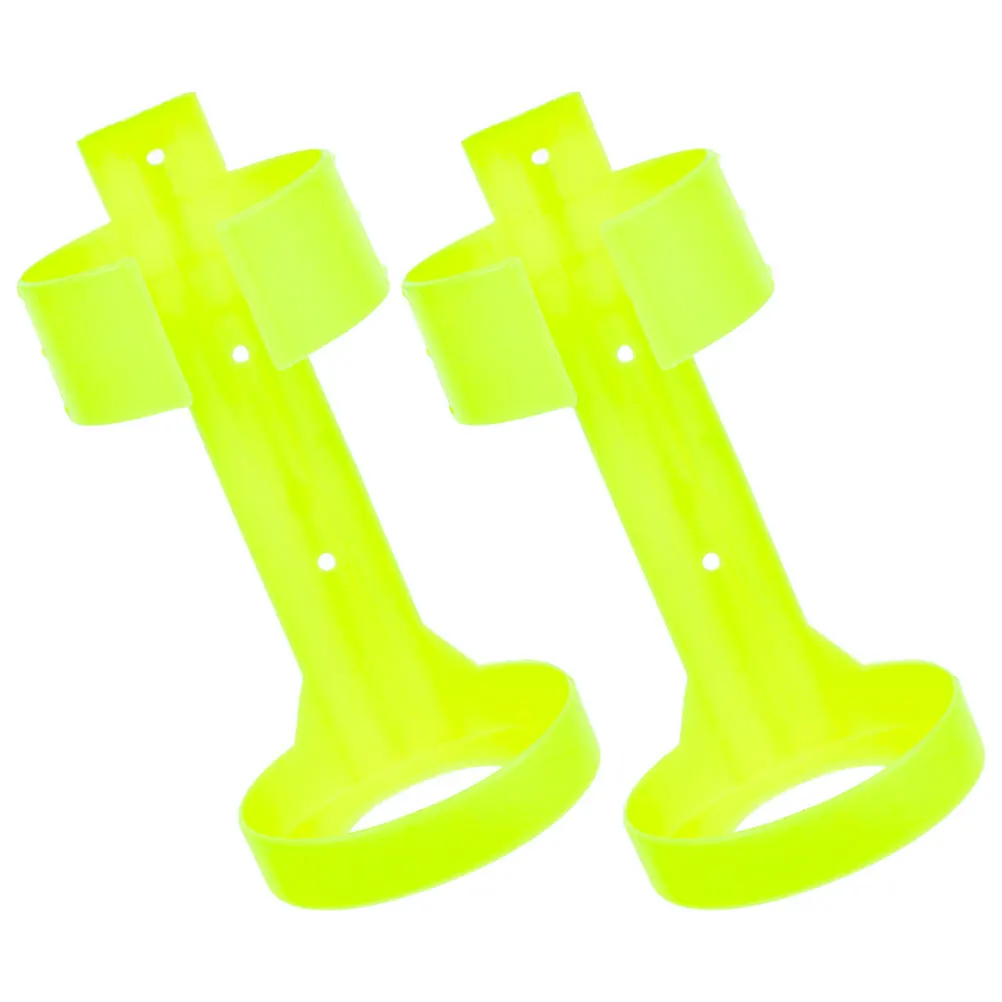 

2pcs Fire Extinguisher Hanger Mount Vehicle Bracket Car Yellow Wall Holder User Friendly Effortless Installation