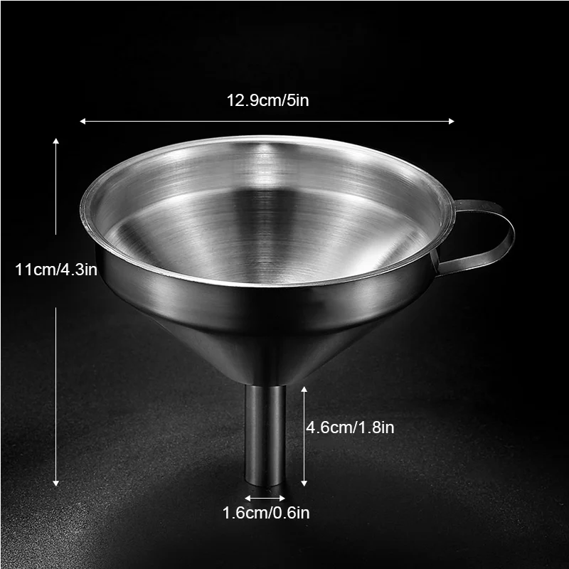 3 pcs/pack Funnel for filling bottles, kitchen tool with filter and 200 mesh filter for edible oil funnel, tea oil Juice view 3