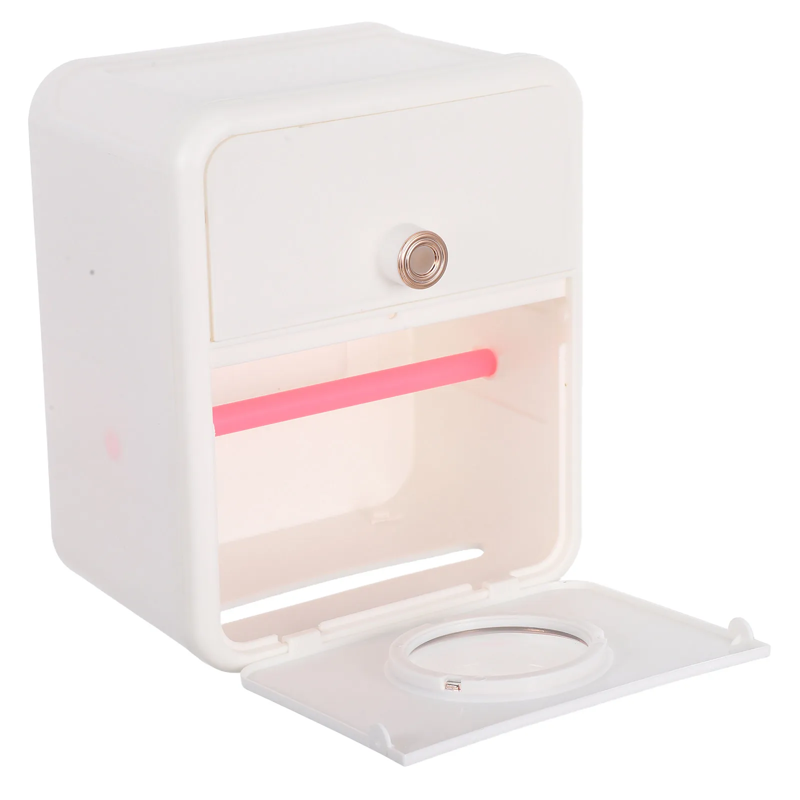 Wall-mounted Tissue Holder Paper Towel Shelf Toilet Storage Dispenser with Cover Drawer