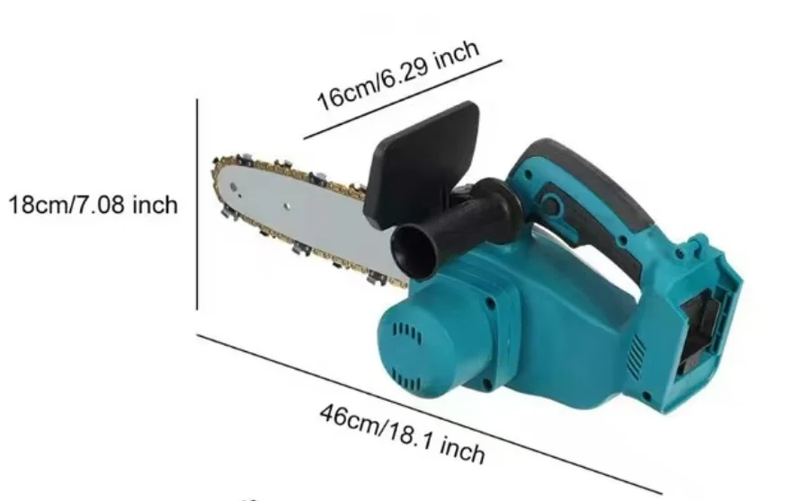 3000W 10 Inch Electric Saw Chainsaw with 2PC Automatic oil pump Brushless Motor Rechargeable Wood Cutter For Makita Battery