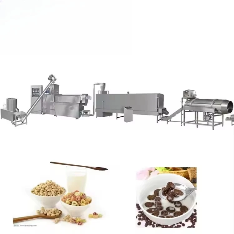 Corn Flakes & Oats Granola Breakfast Cereal Production Machine Line Stainless Steel Cooking Equipment