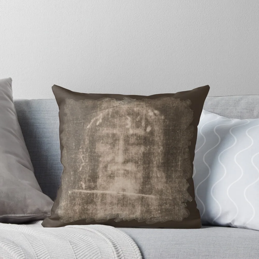 The Shroud of Turin Jesus Holy Face Veronicas Veil Mandylion Edessa 101 Throw Pillow Decorative Cushions Pillow Case pillow