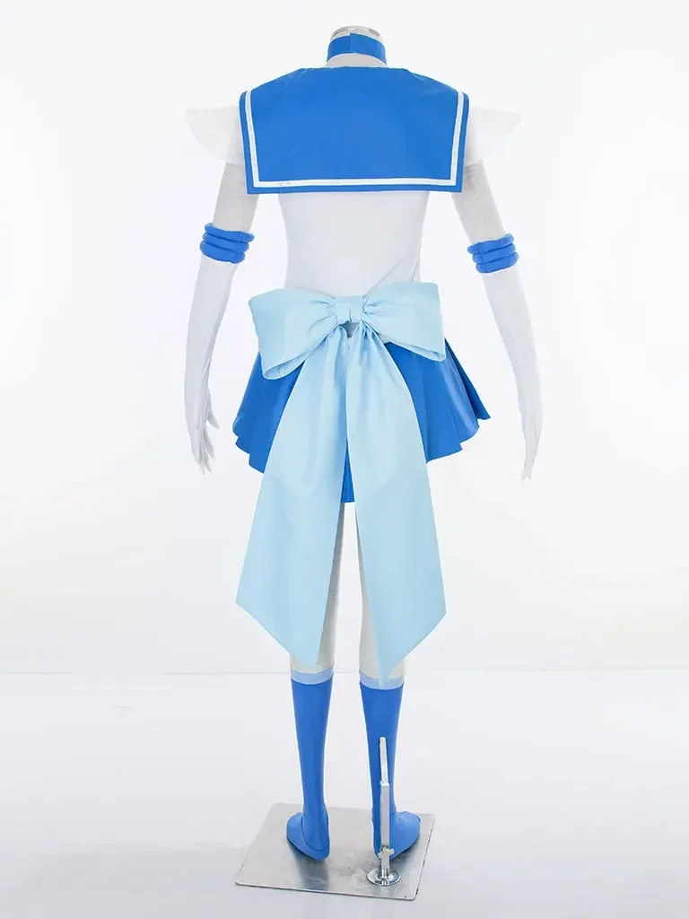 Anime Cosplay Sailor Stars Sailor Mercury SuperS Version Of The Battle Suit Halloween Cosplay Costume Bowknot
