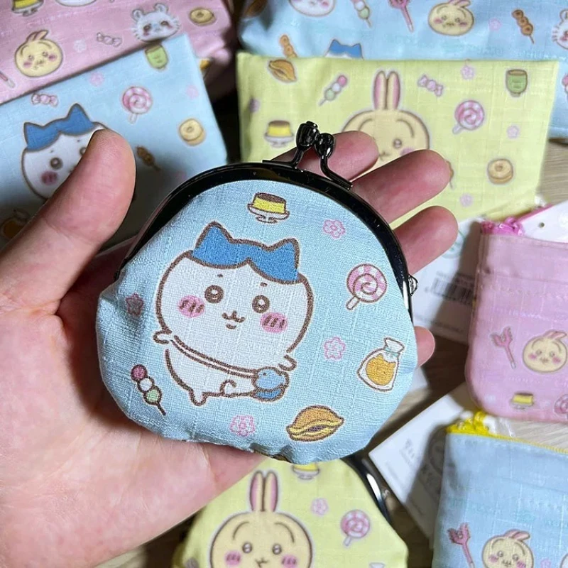 Kawaii تشيكاوا جيكاوا الذهب الكرتون لطيف قليلا ثمانية عملة المحفظة الولايات المتحدة الأمريكية أحمر الشفاه تخزين حقيبة مستحضرات تجميل أنيمي هدية عيد ميلاد