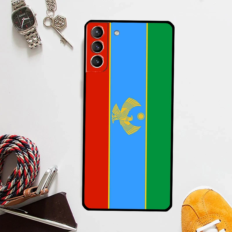 Dagestan Flag Coat Of Arms Case For Samsung Galaxy S24 S23 S22 Ultra Note 20 10 S8 S9 S10 Plus S20 FE S21 FE Cover