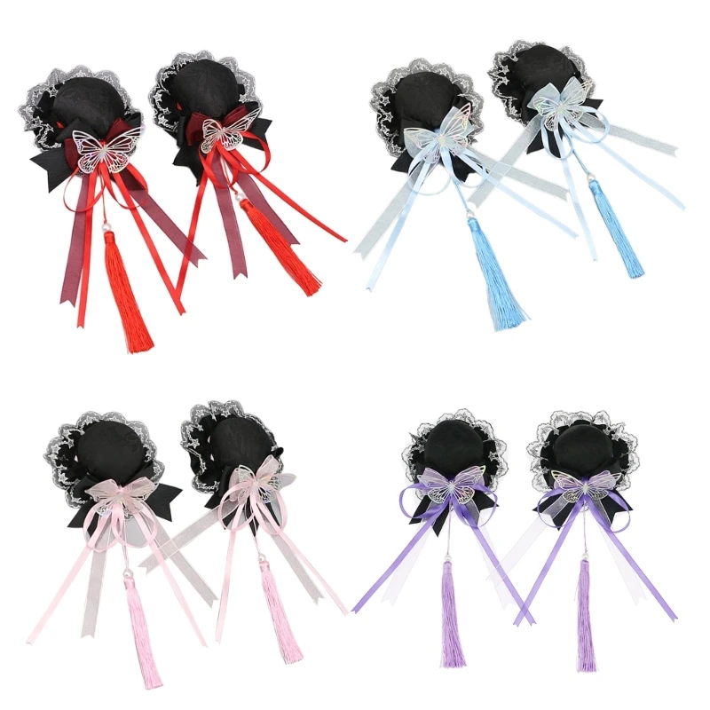 Lovely Fake Bun Shape Hair Clip for Girls Non-slip Hair Barrettes for Teenagers Bowknot Y2k Hot Girls Duckbill Hair Pin