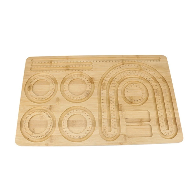 1 PCS Bead Board For Jewelry Making Bead Design Board Wooden Beading Board For Bracelet And Necklaces Beading Mats Trays