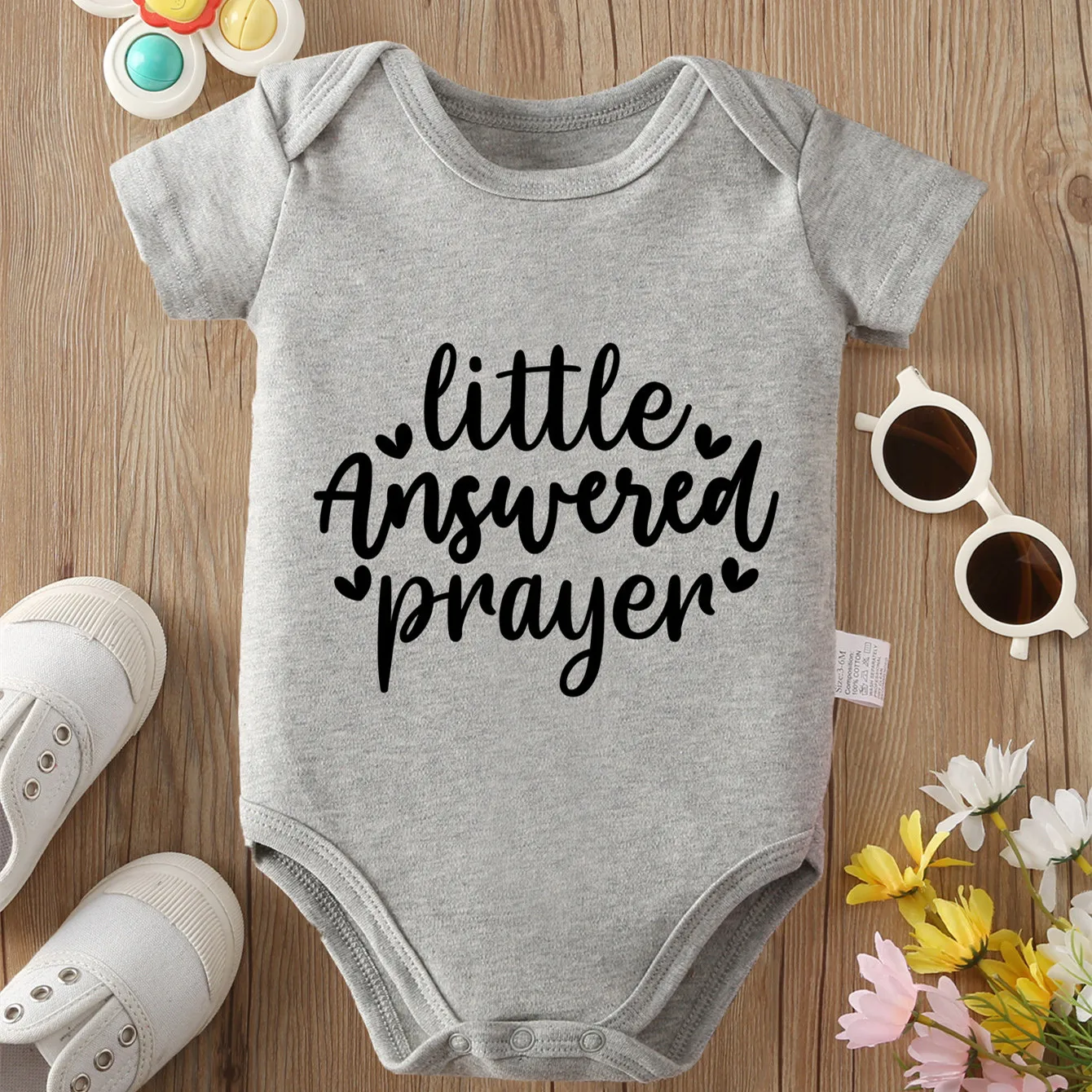

Мягкий хлопковый комбинезон-боди Little Answered Prayer для новорожденных (0-12 месяцев) – лучший подарок для малышей