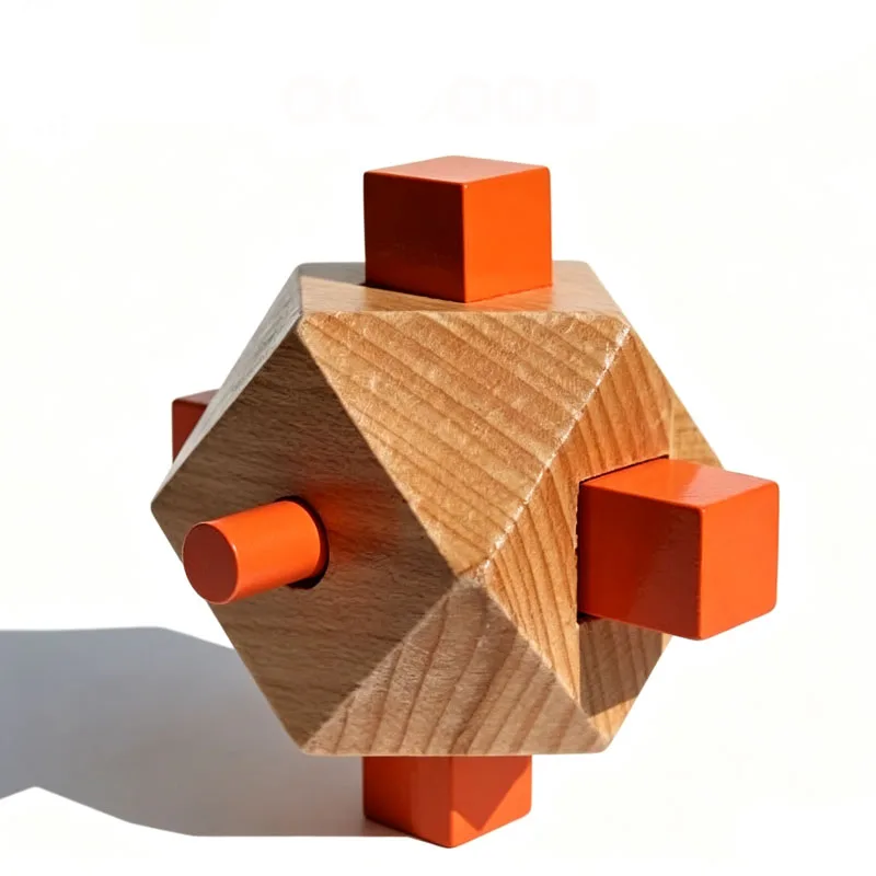 Impossible Wooden Brain Teasers Puzzles for Adults & Kids Difficult IQ Test Logic Challenge Disentanglement Educational Toys