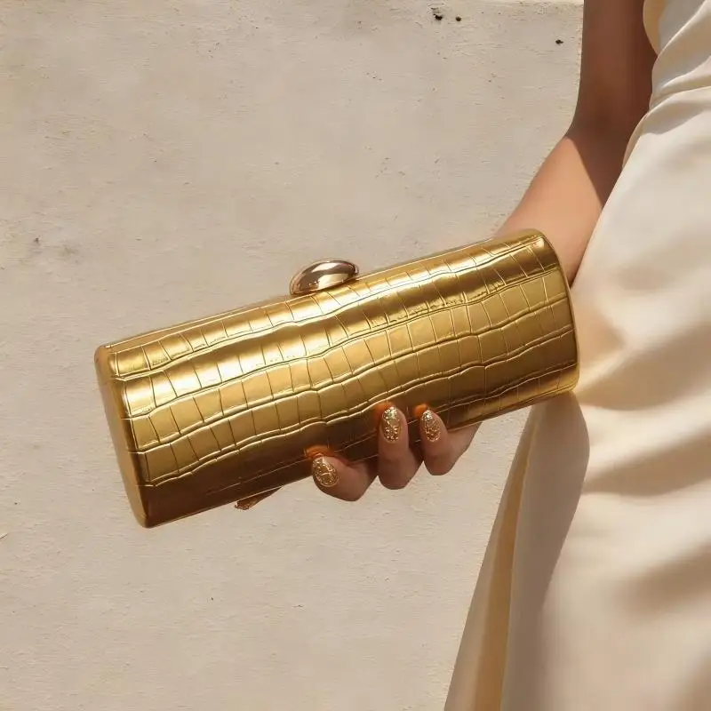 

Дизайнерская вечерняя сумка, модная сумка через плечо, двусторонняя сумка с крокодиловым узором, сумка на цепочке, элегантный женский клатч