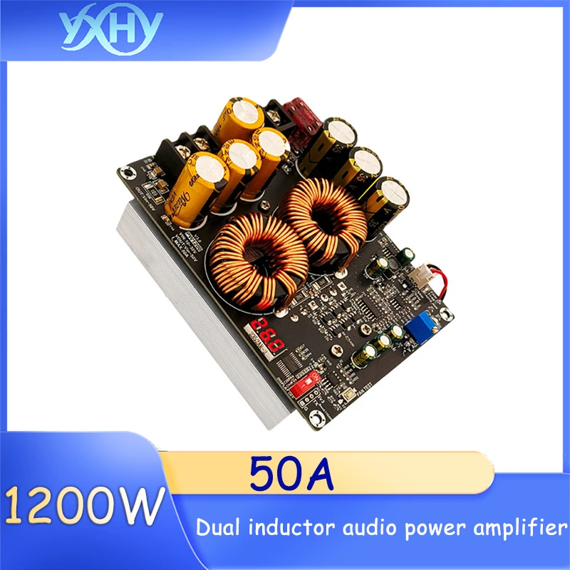 1pcs 1200W 50A High Current Boost Power Supply Module, Dual Inductors, Special Power Supply for Audio Amplifier, PW120