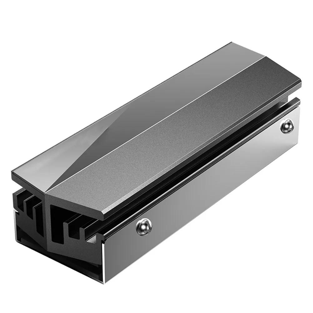 SSD Heatsink M.2 2280 Aluminum Radiator with Thermal Conductive Silicone Wafer Anodized Sandblasted Finish for Passive Cooling