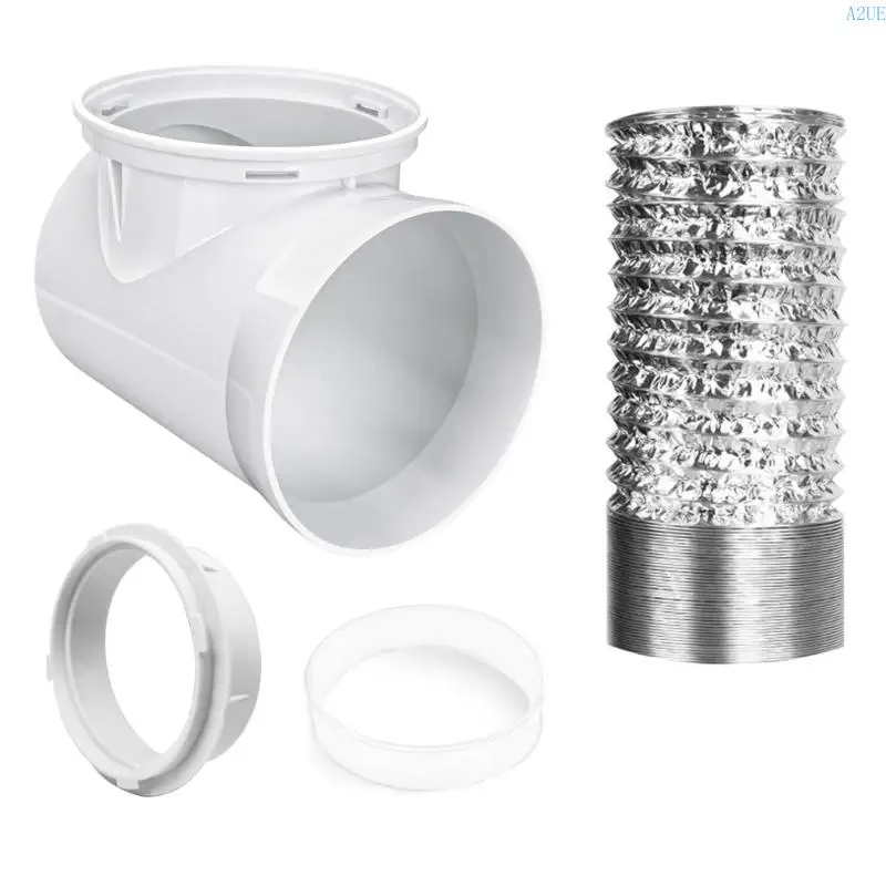 A2UE Dryer Vent Connection Tumble Dryer Connector 90 Degree Dryer Vent Hose Pressure Dryer Connector Easy Installation