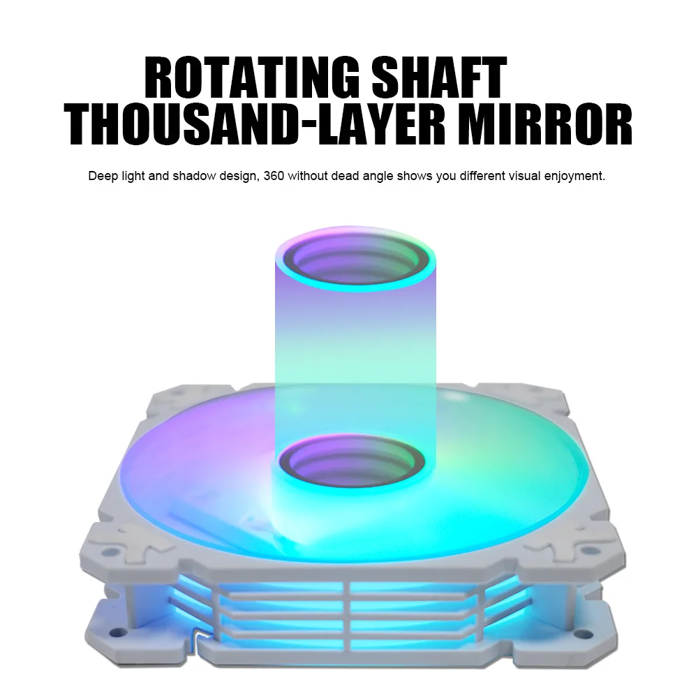 Kipas Radiator Komputer MANMU Pendingin Casing PC Gaming 120mm Casing PC Kipas Pendingin RGB CPU Gaming PC