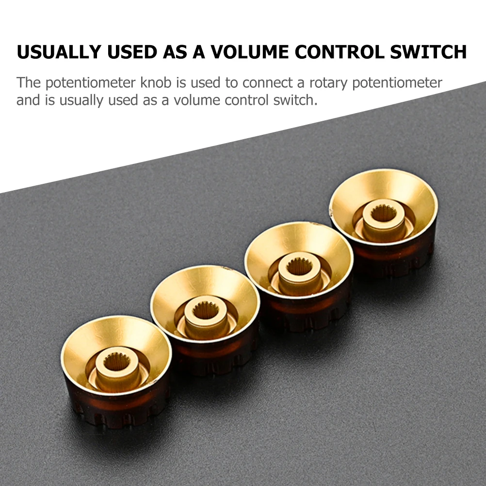 

4Pcs Guitar Volume Control Knob Set Tone Buttons for Amplifier Effectors Instrument Accessories Professional Bass Electric