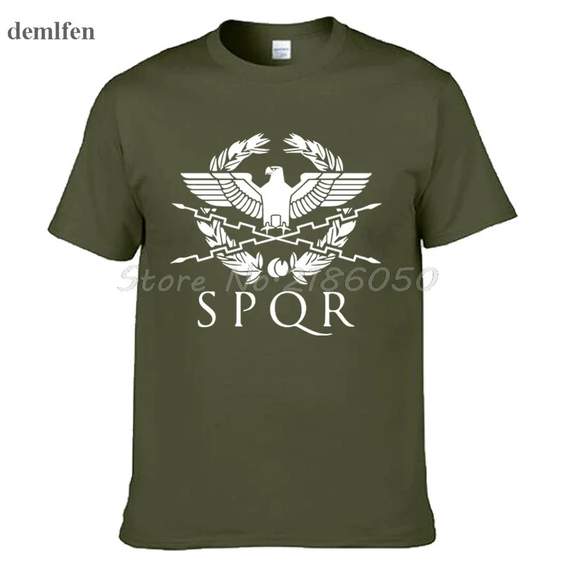 2026NEW SPQR Roman Gladiator Imperial Golden Eagle T-Shirt Mens Casual Short O-Neck T Shirt Harajuku Tops Tees Shirt Plus Y2K