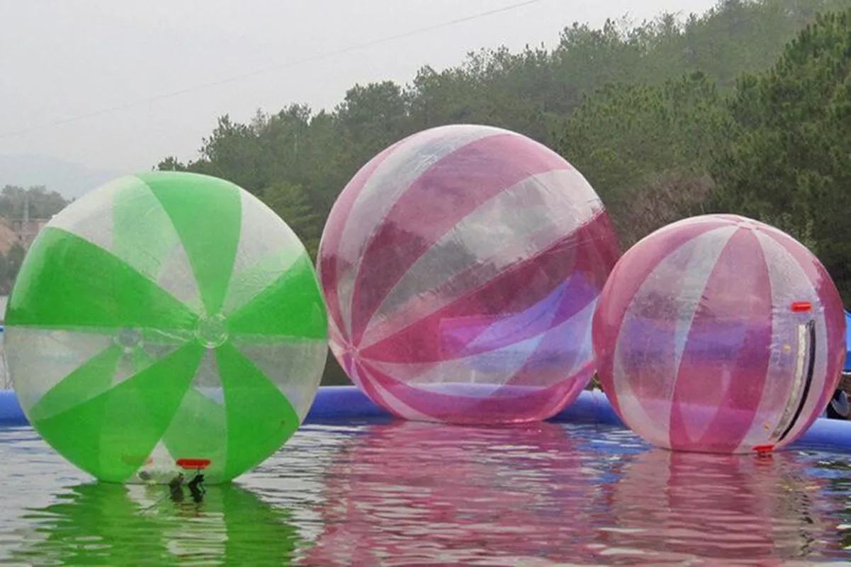 Wasser-Walking-Ball, 2,5 m Durchmesser, klarer aufblasbarer Wasser-Zorb-Ball, riesiger Hamster-Blasenball, Wasserballon-Tanzball – Detail 2