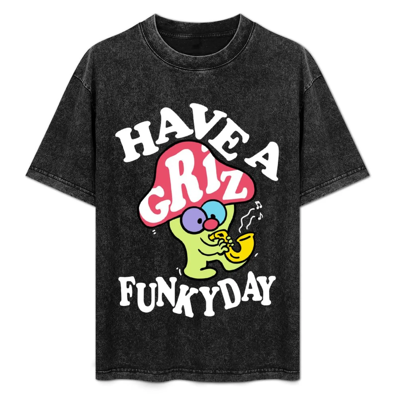 

Griz Merch GRiZ Have a Funky Day T-Shirt Casual Light Summer Short Sleeve Top