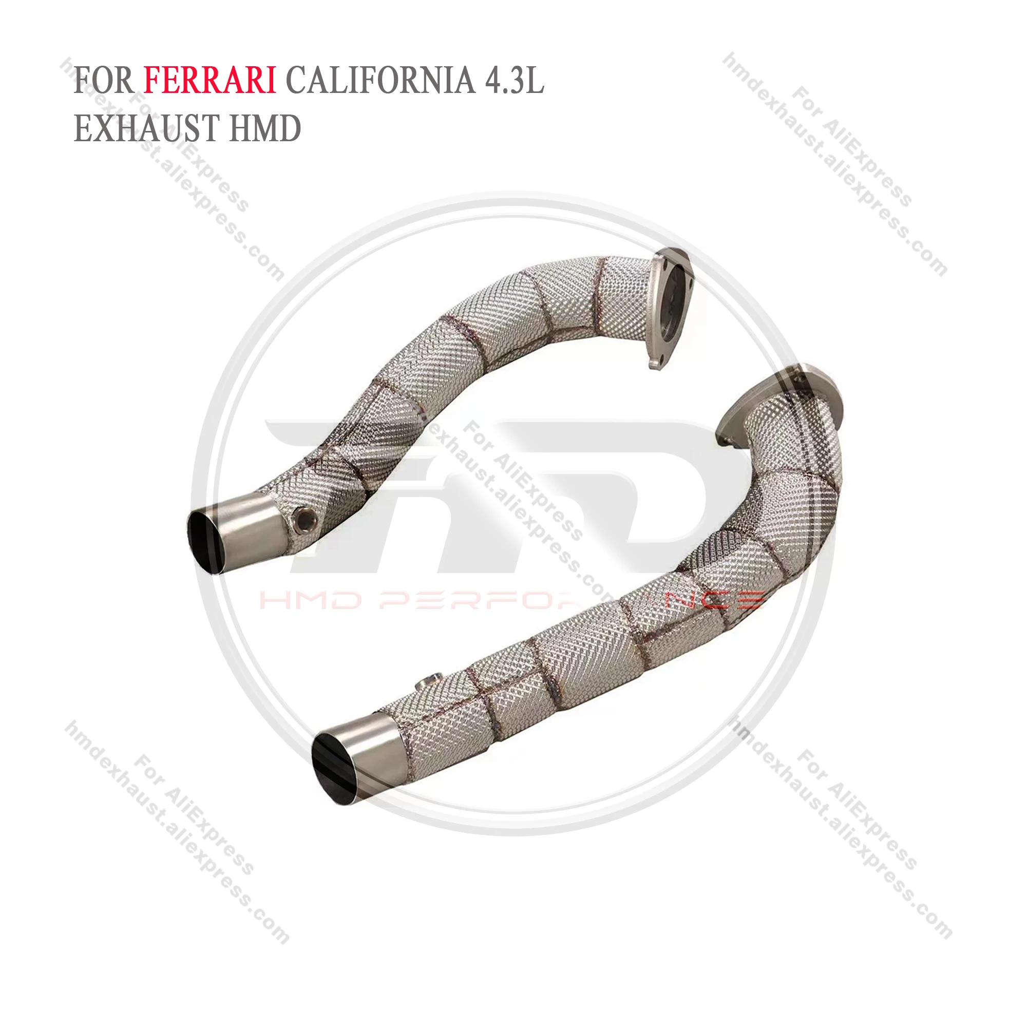 HMD Exhaust System High Flow Performance  Downpipe for Ferrari california 4.3L With Heat Shield