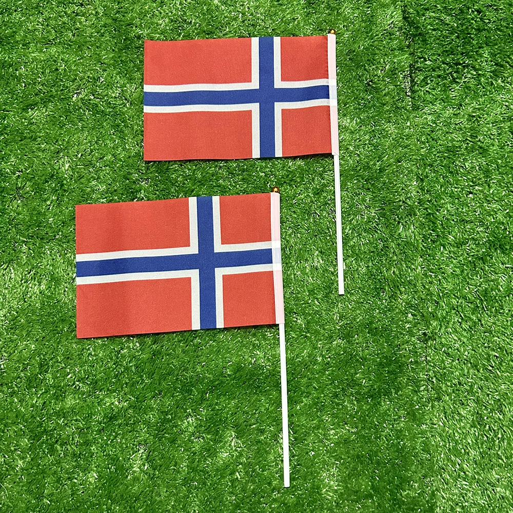 Banderas SKY ondeadas a mano de Noruega para decoración - imagen 4
