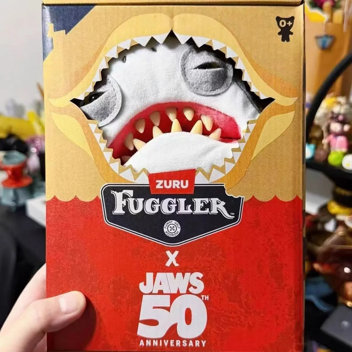 New Zuru Fuggler Jaws 50th Anniversary Plush Toy Cute Shark Stuffed Doll Collectible Trendy Desktop Decoration For Adult Fans