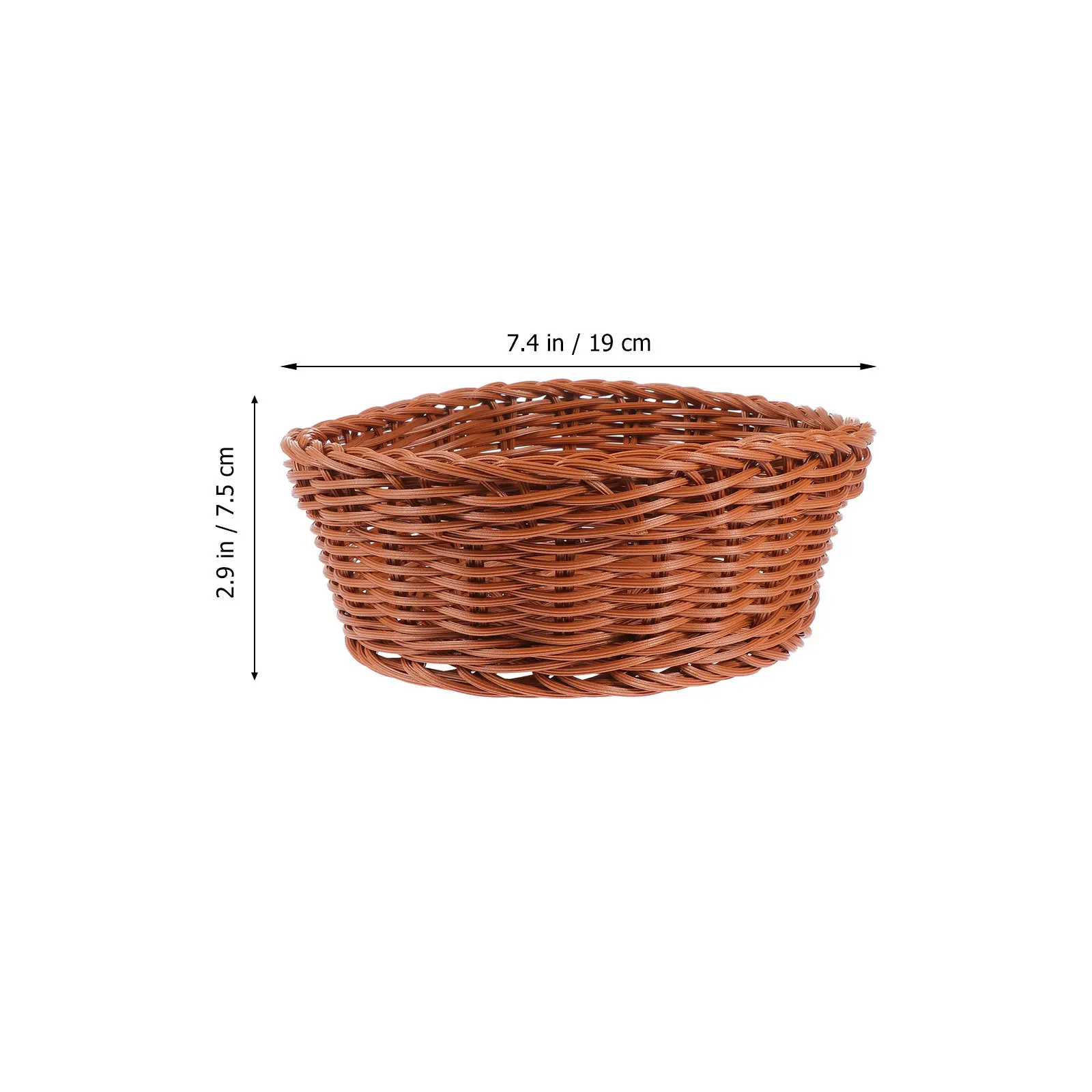 

1pc Natural Weaving Rattan Snack Basket Vintage Style Storage Container For Home Kitchen Fruit Organizer Decorative Basket