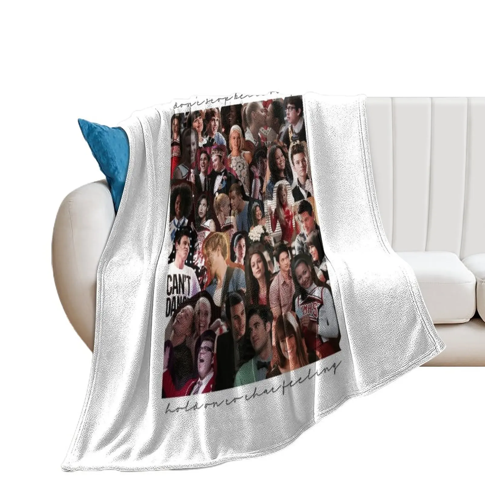 

Glee Collage Throw Blanket Bed linens Soft Plush Plaid Giant Sofa Heavy Blankets