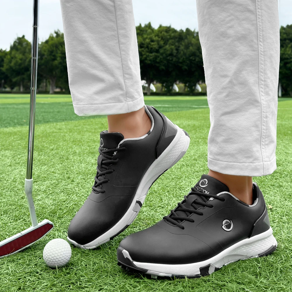 Zapatos de golf profesionales para hombres, zapatos deportivos de golf al aire libre de alta calidad, lujosos zapatos deportivos para caminar al aire libre y fitness