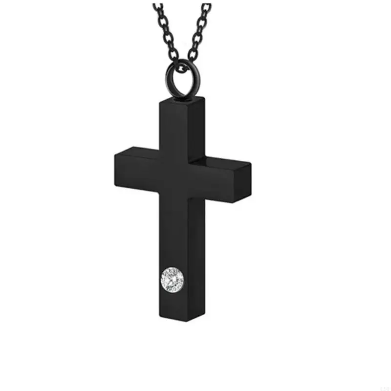 B2RF a forma incrociata Piet Ashes Thoughs Necket Neckt Memorial Urn Urn Pendant Neckace 2pcs