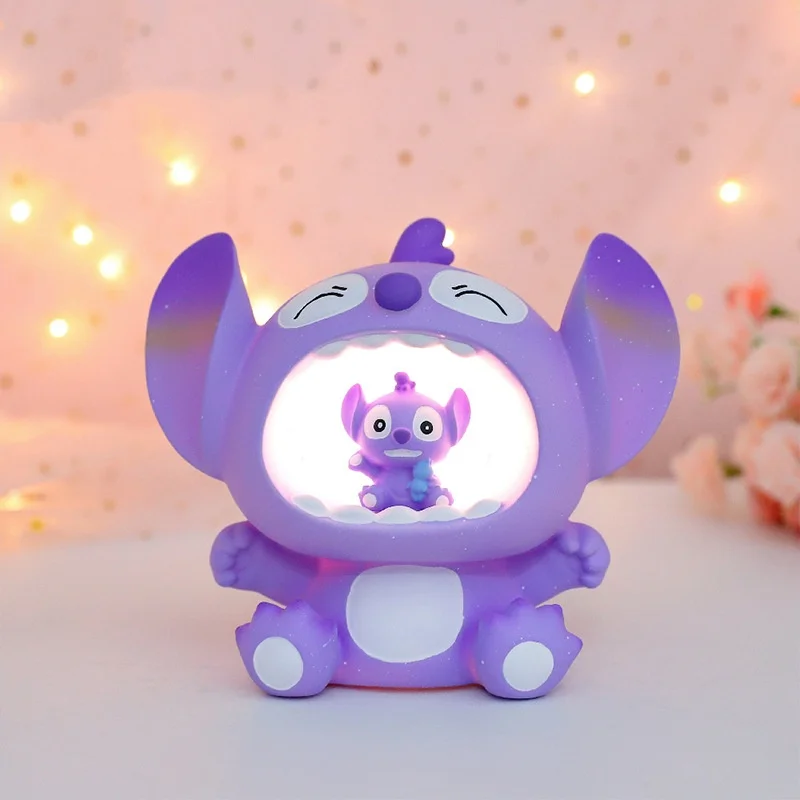 Disney Anime Lilo & Stitch Figuur Nachtlampje Schattige Cartoonsteek Bedlampje Slaapkamerdecoratie Kinderen Glow Toy Kawaii Cadeau