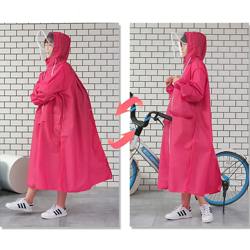 

Women'S Raincoat Adult Rain Poncho One Size Fits Most Waterproof Portable Reusable Premium Material Outdoor Lightweight Foldable