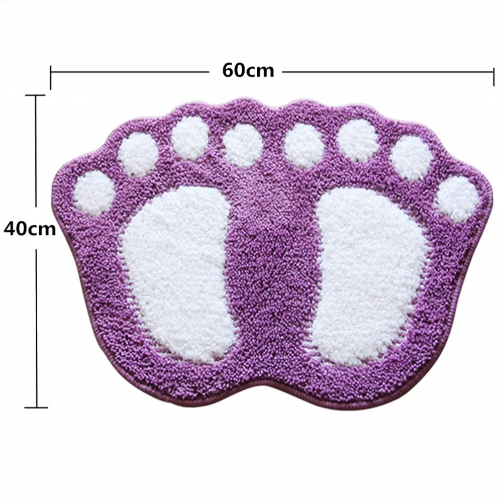 Foot Print Bath Mats,Non-slip Bathroom Carpet,Mat Toilet Memory Foam Bathroom Rug Bath Pad Carpets,Microfiber Mini Mats 40*60cm