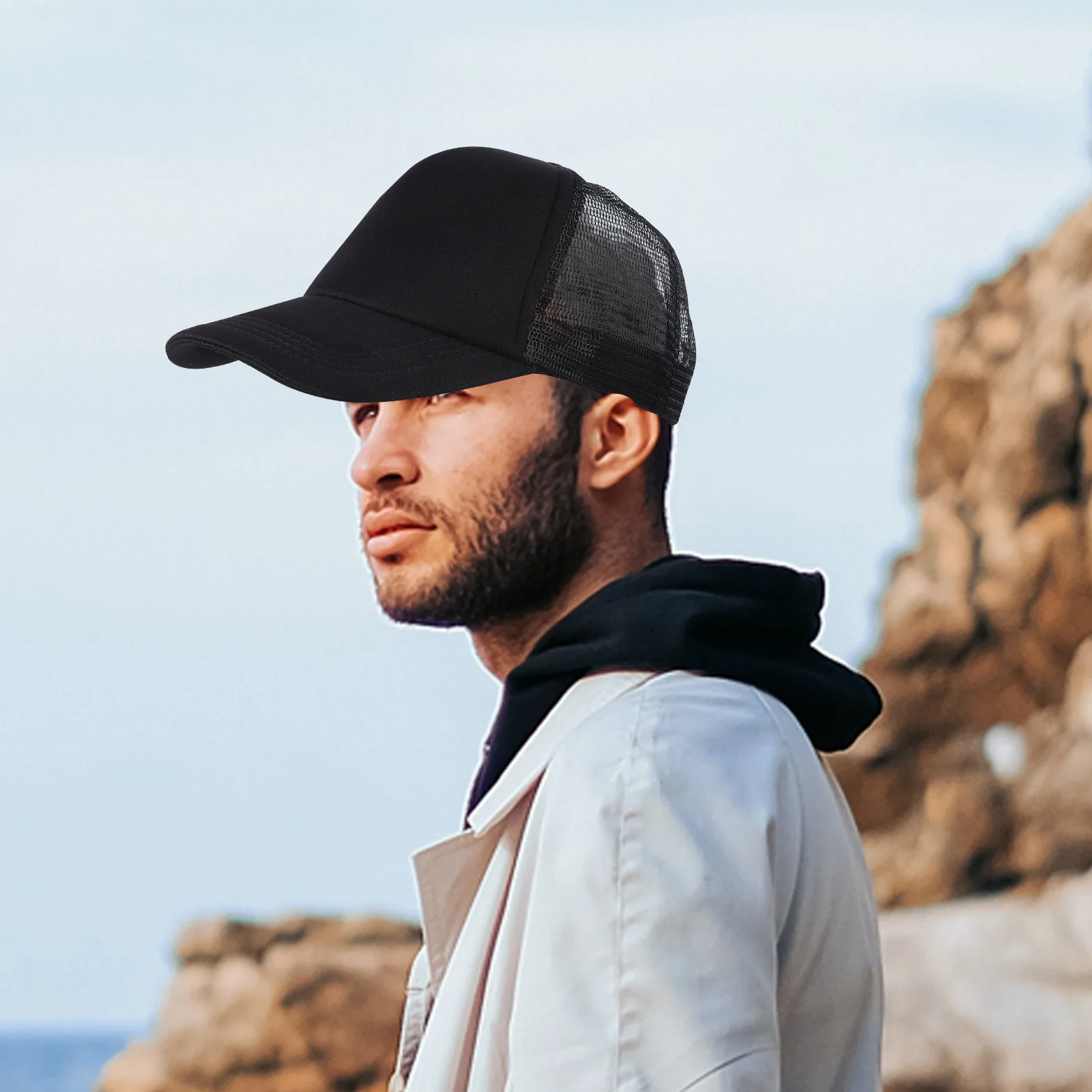 Cappello da sublimazione con berretto da baseball in rete da 10 pezzi, personalizzabile fai da te, accessorio per costume, cappelli da camionista, cappelli da sublimazione