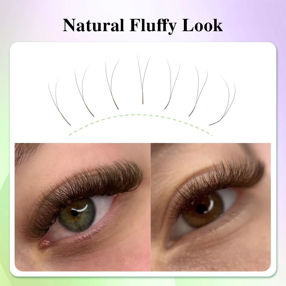 NAGARAKU Dunkelbraune Einzelspitze Schmale 2D Y-Form Handgewebte Premium Weiche Leichte Natürliche Wimpernverlängerung Netzgewebe Kreuzwimpern – Detail 7